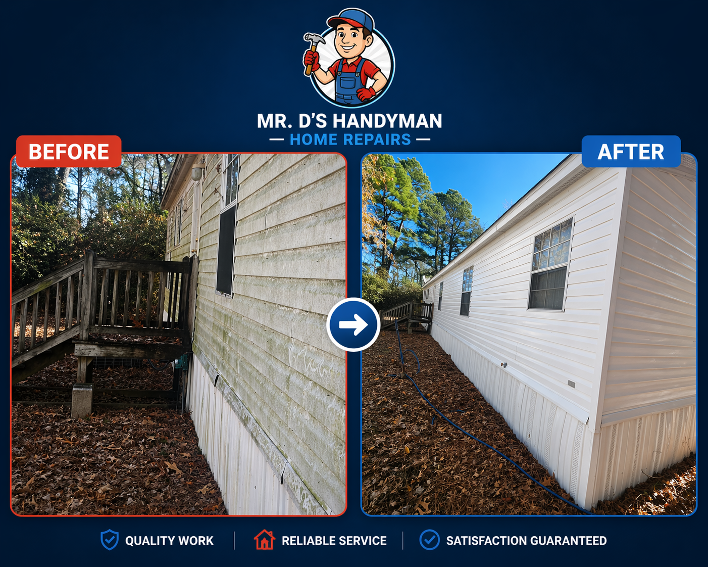 House Soft Washing & Pressure Washing by Mr. D's Handyman in Hobgood, NC — photo 1 of 4