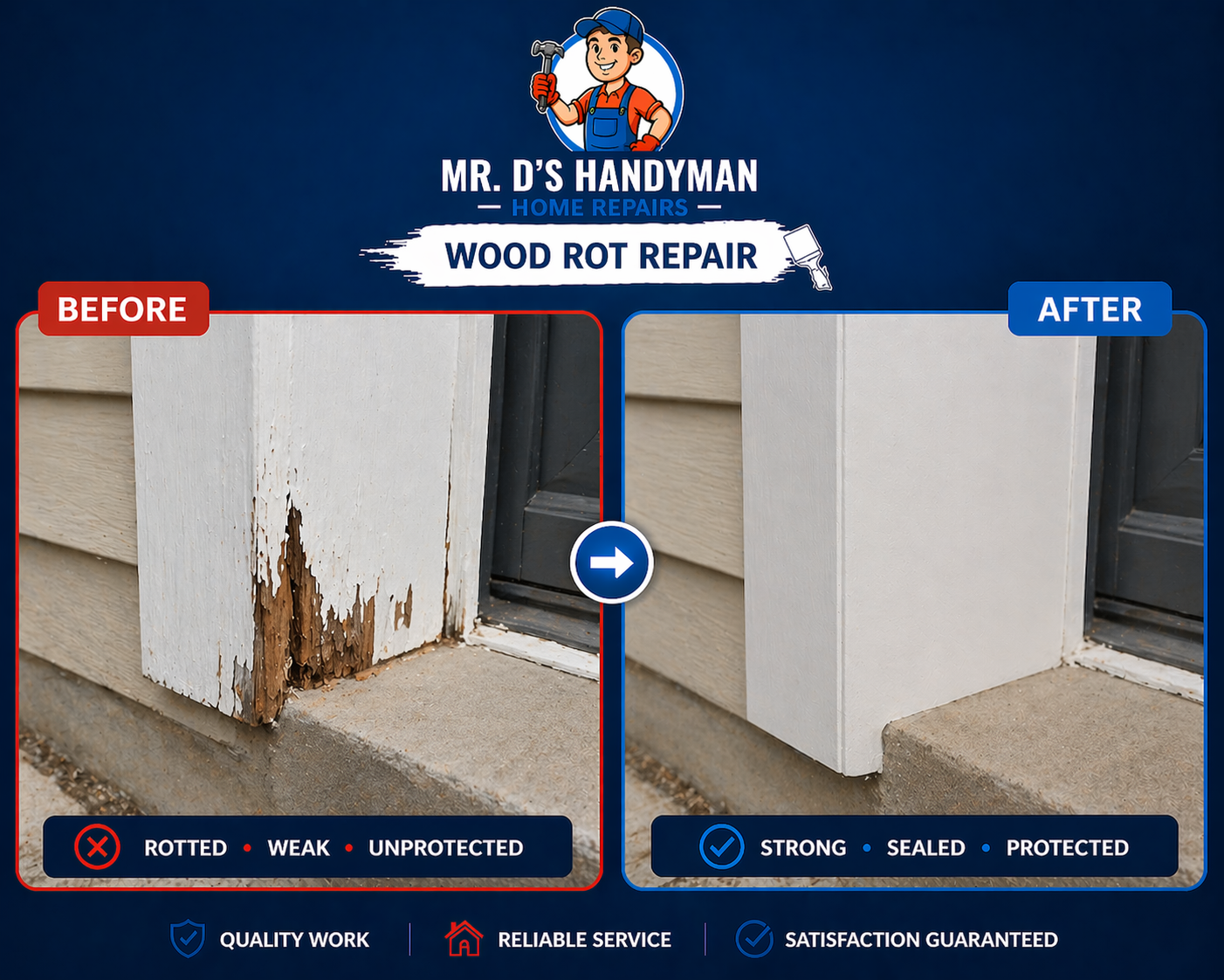 Wood Rot & Deck Repairs by Mr. D's Handyman in Hobgood, NC — photo 1 of 3